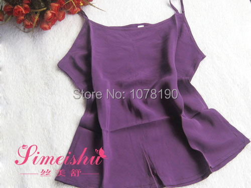 Camisole en satin de soie de mûrier 100% naturelle pour l'été