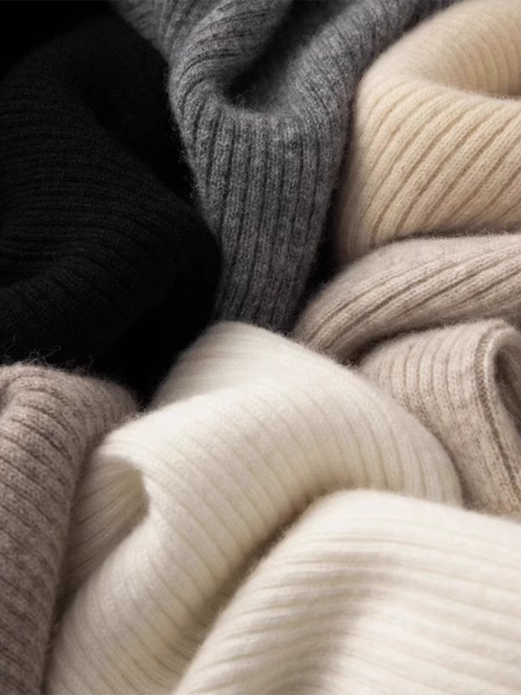 Pantalon tricoté en cachemire à jambes larges pour femme, riz gluant, taille haute, drapé, droit, décontracté, serviette de nettoyage, épais, automne