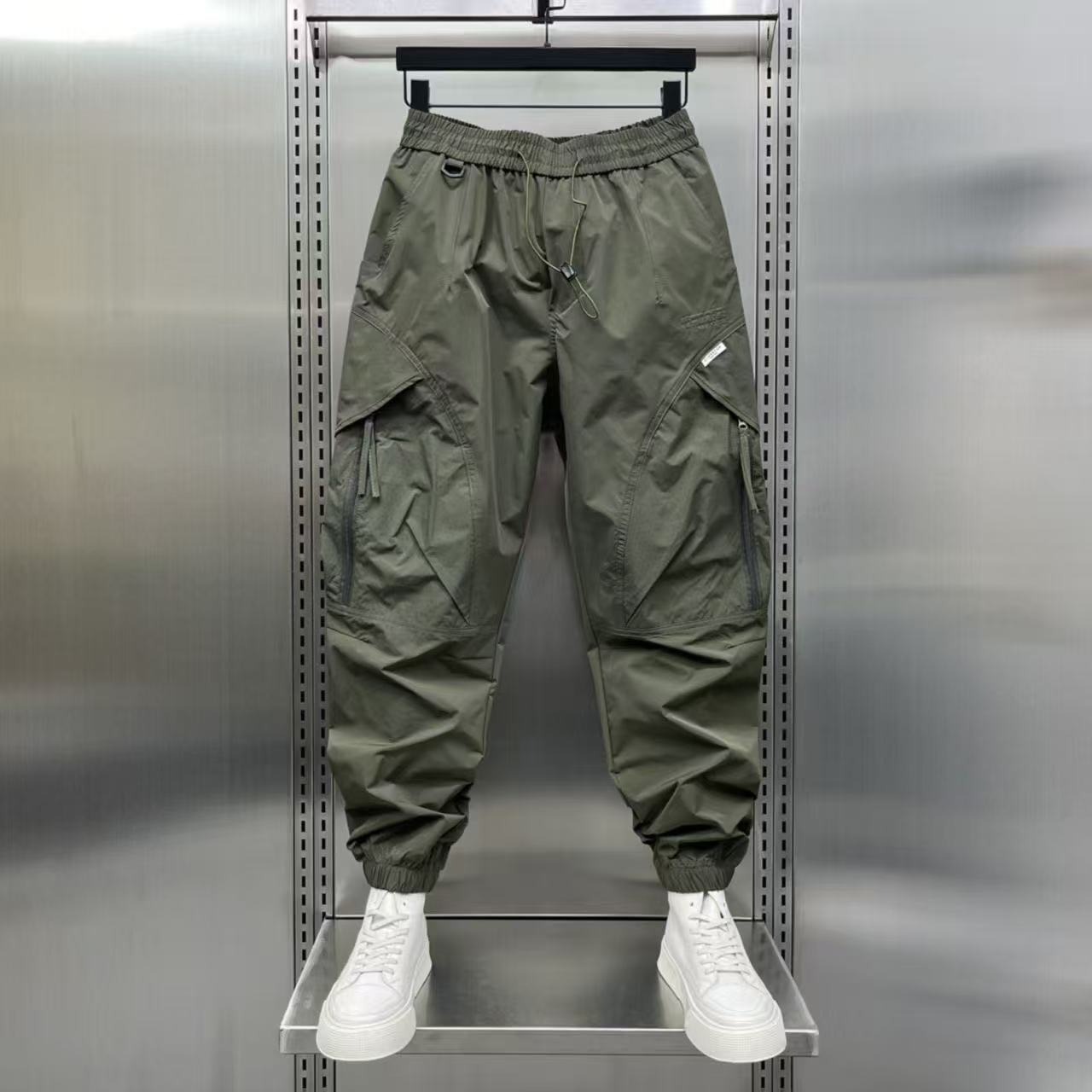 2025 nouveau pantalon de Jogging homme automne vert noir pantalon décontracté ample S-3XL Style américain haute rue pantalon hommes vêtements