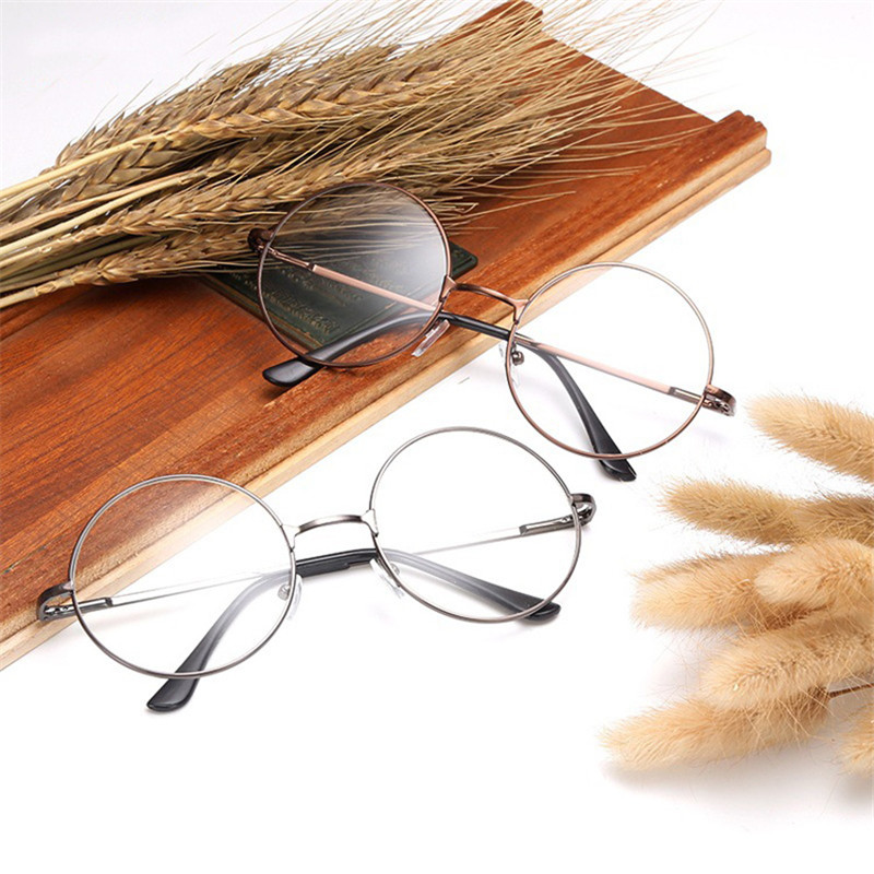 Lunettes de myopie pour hommes et femmes, monture ronde en métal, verres optiques de myopie, dioptrie-1.0 -2.0 -2.5 -3.0 -4.0