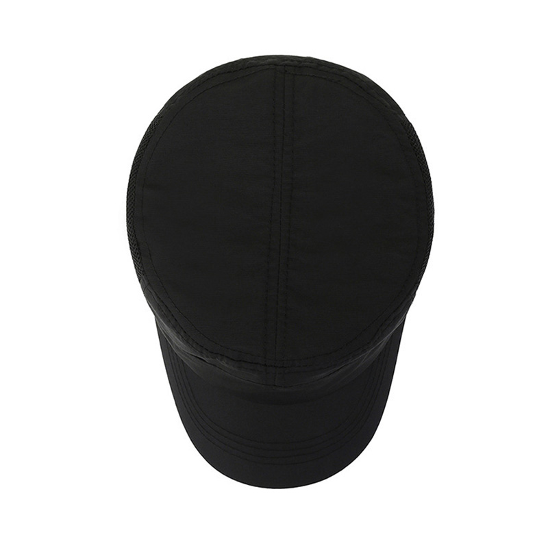 Casquette plate de style militaire avec protection solaire, maille respirante, séchage rapide, pour la pêche, la randonnée, les activités de plein air estivales pour hommes