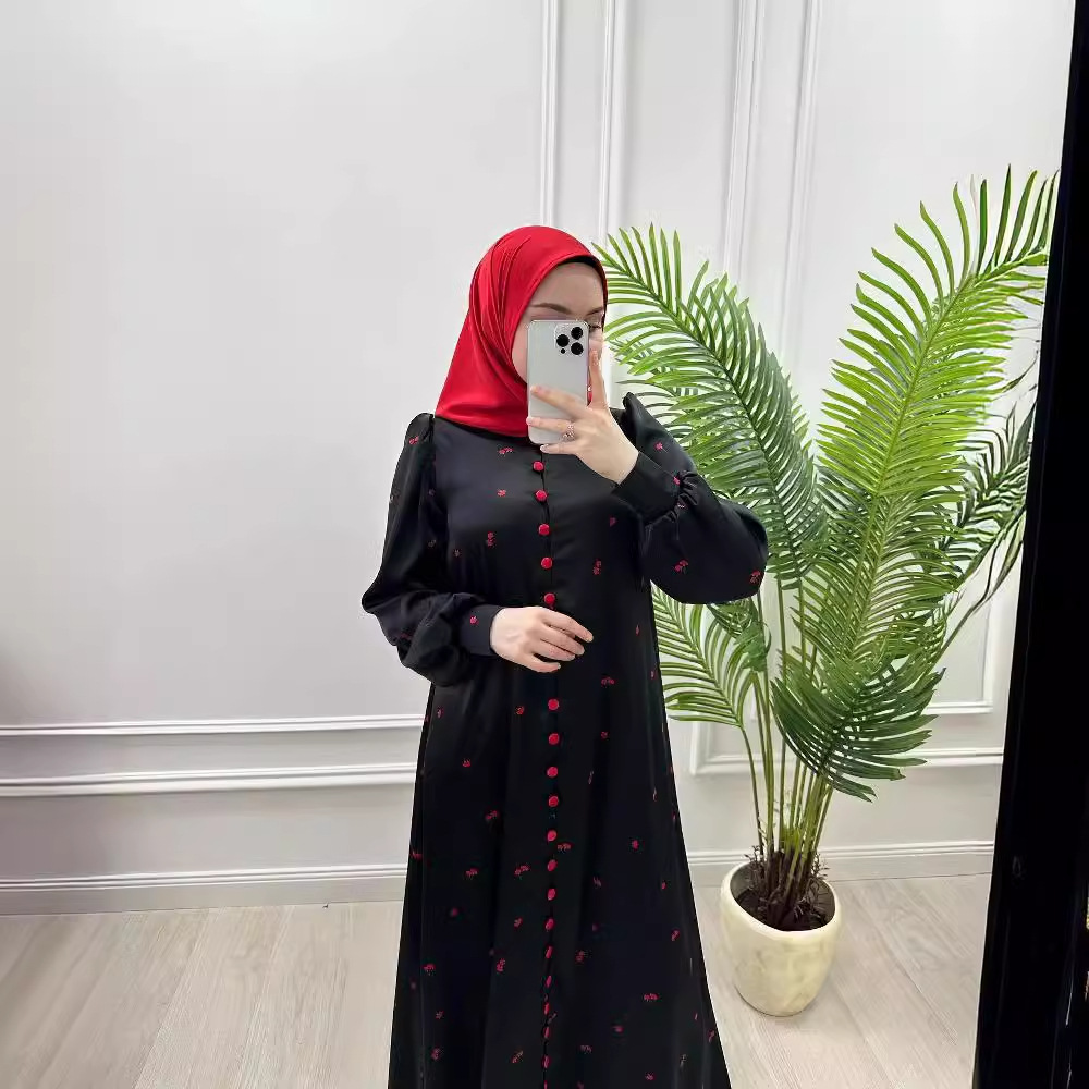 Robe de luxe pour femmes, avec ceinture imprimée, Robe du moyen-orient, marocaine, arabe, Style musulman, printemps, été, nouveau, mode, 2025