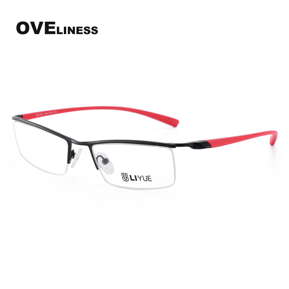 Lunettes optiques avec monture demi-métal pour homme, verres transparents pour myopie, 2022