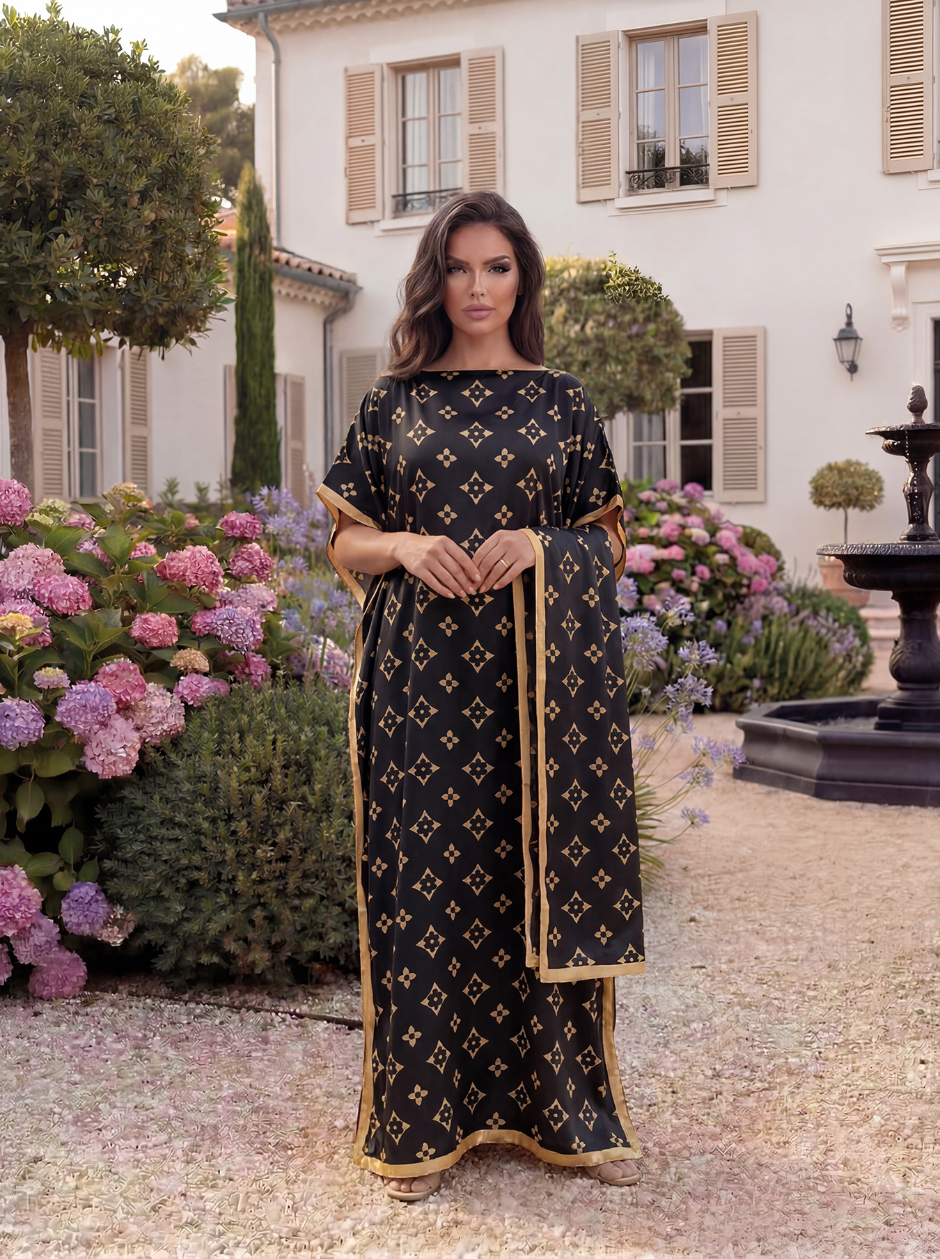 Robe de soirée musulmane pour femme, style européen et américain, Abaya Dubaï, maxi, design africain, ample, imprimée