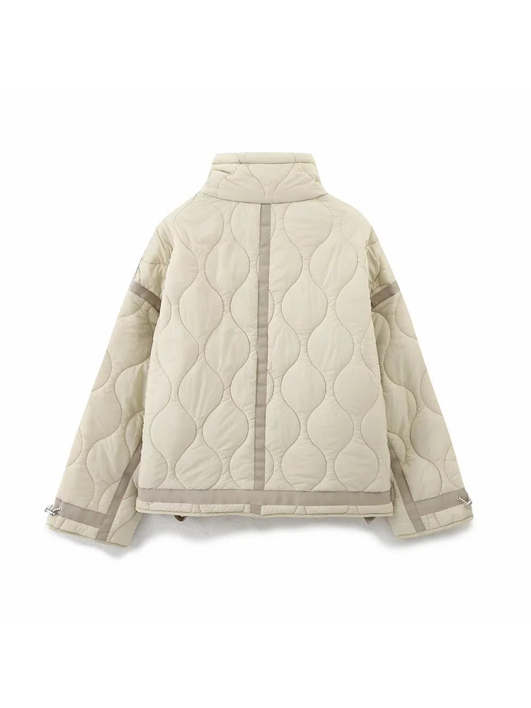 Femmes automne nouvelle mode veste en coton ample manteau court Chic à manches longues vêtements en coton vêtements d'extérieur Muje