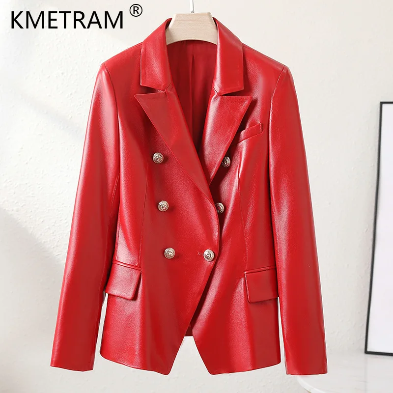 Vestes en cuir véritable pour femmes, haut en peau de mouton véritable, manteau court pour femmes, vêtements Hurbike, nouvelle mode, 2024