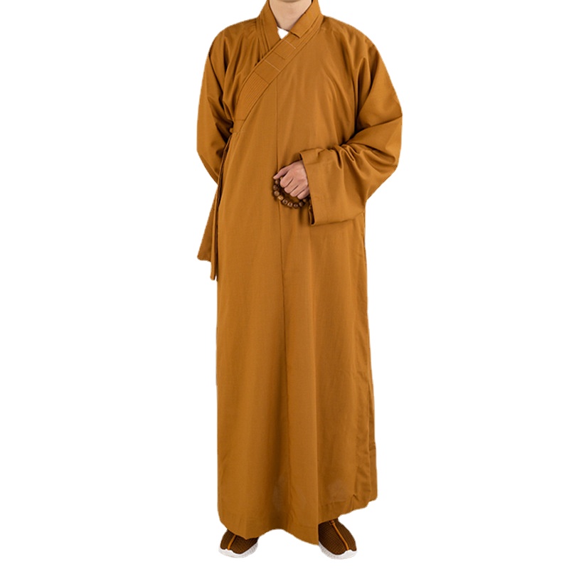 Vêtements traditionnels chinois, Robes longues pour le bouddhisme, vêtements bouddhistes pour hommes adultes, robe de méditation Haiqing