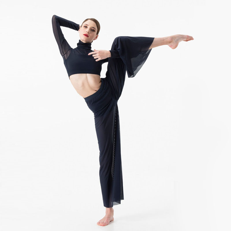 Costume de danse pour femmes, élégant, classique, moderne, contemporain, pratique de la danse lyrique, hauts et pantalons en maille, vêtements de spectacle de Ballet