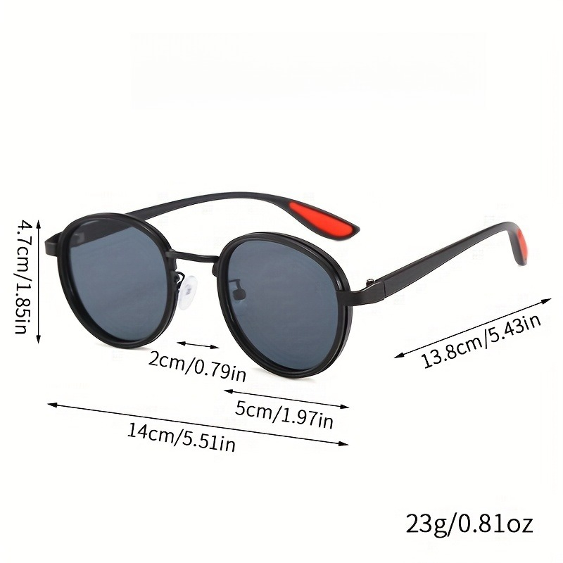 1 paire de lunettes rondes simples et tendance, accessoire photo unisexe, plusieurs couleurs disponibles