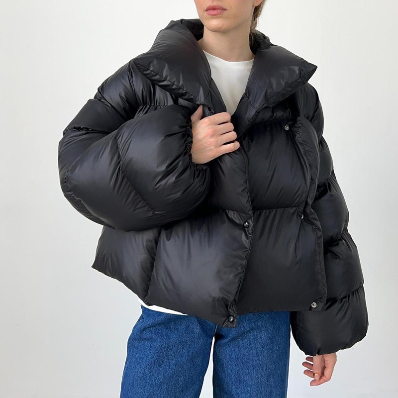 Veste d'hiver en coton pour femmes, nouvelle veste en coton à capuche courte de rue personnalisée, Style tendance