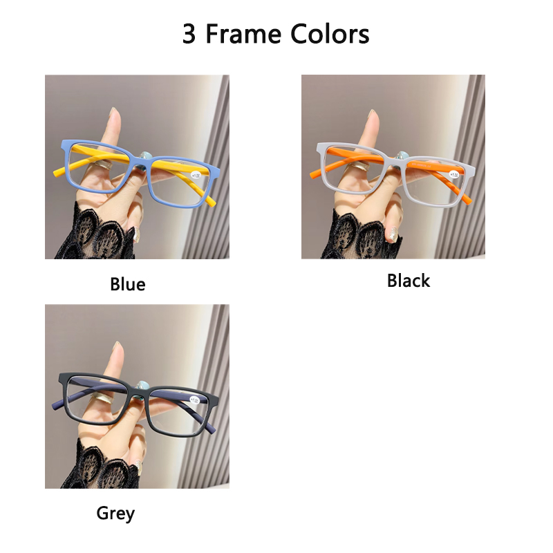 Lunettes de lecture colorées Anti-lumière bleue pour femmes, tendance, personnalité, monture, lunettes de lecture pour personnes âgées, 6902