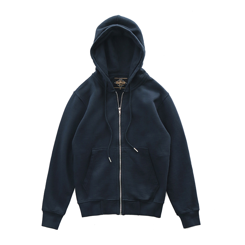 Manteau tricoté en coton pour hommes, sweat-shirt américain rétro lavé vieux sweat à capuche humide chaud en peluche