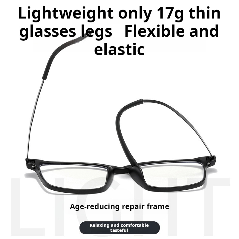 Lunettes de presbytie d'affaires noires pour hommes et femmes, lunettes de lecture rectangulaires classiques, anti-lumière bleue, lunettes d'hypermétropie, mode