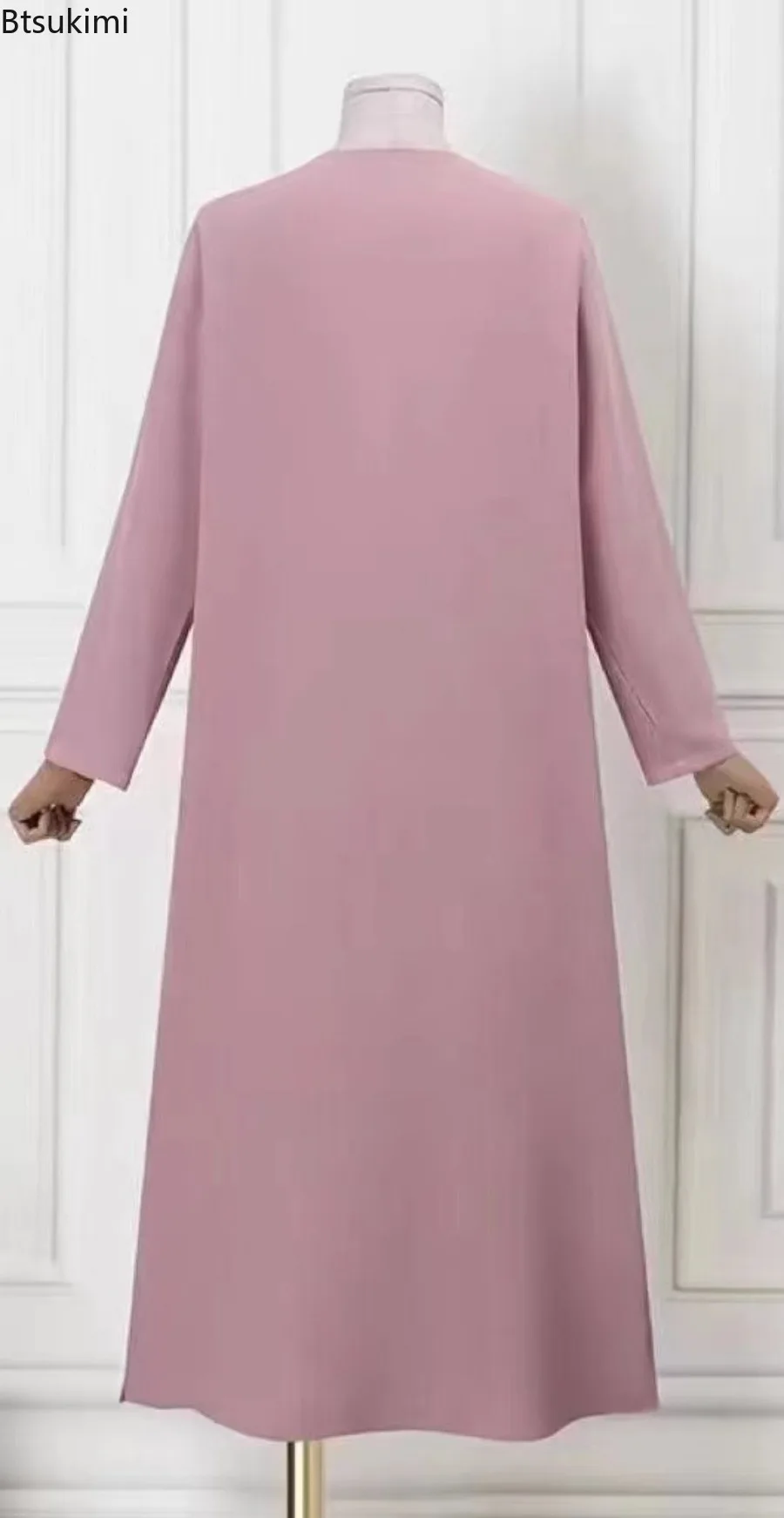 Abaya-Robe à manches longues pour femmes musulmanes, chemise décontractée, Hijab arabe, Ramadan, Turquie, vêtements islamiques, monochromatique, mode printemps