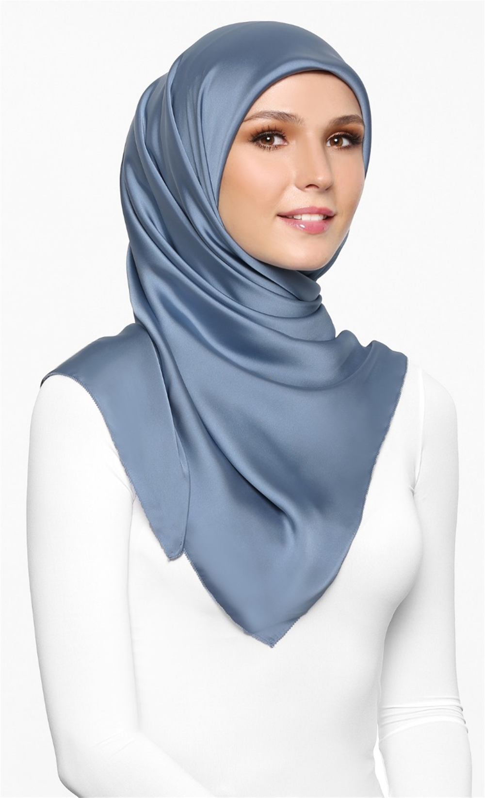 Foulard de tête en satin pour femme, foulard carré solide, bandana de cheveux, foulard de la présidence, hijab, accessoires pour cheveux, turban musulman, 115x115cm
