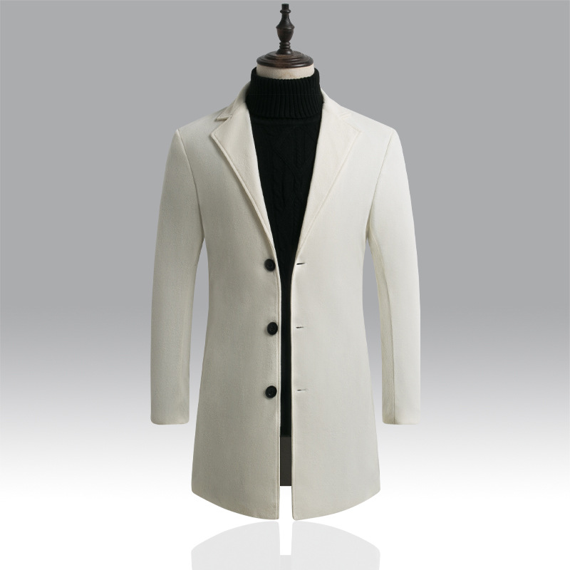 Manteau en laine pour hommes, automne et hiver, manteau Long, manteaux et vestes en laine