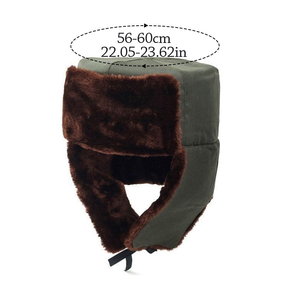 Chapeau d'hiver épais et chaud pour homme et femme, style ushanka, protection contre le vent, protection des oreilles, en fourrure, pour l'extérieur