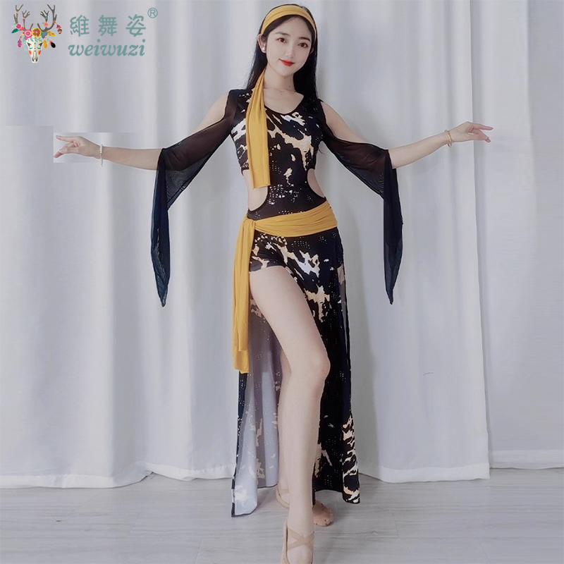 Costume de danse du ventre pour femmes, tempérament élégant, imprimé léopard irrégulier, Robe pour adultes, vêtements de Performance Shaabi Baladi Saidi