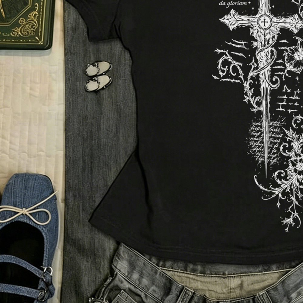 Vêtements pour femmes, vêtements vintage des années 90, Emo Kawaii, vêtements japonais Y2k, hauts, t-shirts, vêtements féminins Kpop, crop top