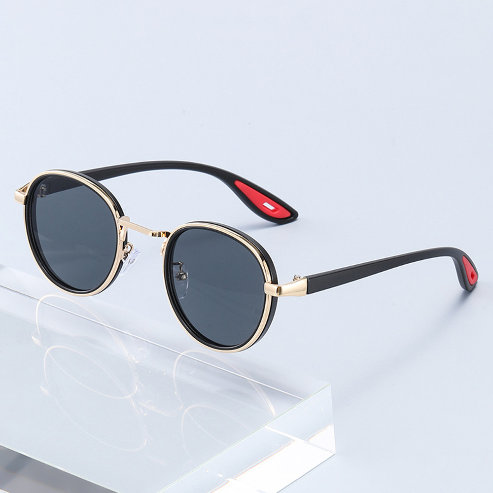 Lunettes de soleil rondes rétro pour hommes et femmes, monture en métal vintage, lunettes de soleil tendance, protection UV400, lunettes de conduite