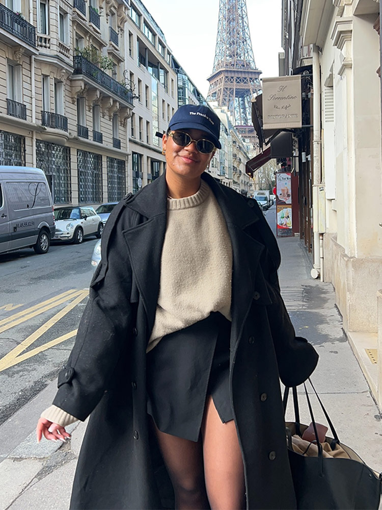 Manteau Long en laine pour femme, revers, Double boutonnage, poches décontractées, Chic, élégant, vêtements d'extérieur, automne hiver, pardessus de rue pour dame