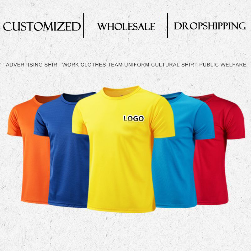 T-shirt d'été pour hommes, t-shirts blancs décontractés, haut à manches courtes, respirant, à séchage rapide, maillot de sport, vêtements masculins