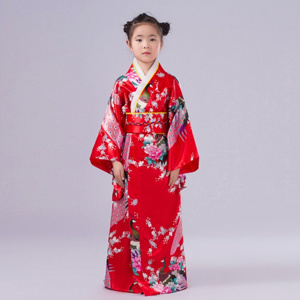 Kimono japonais traditionnel imprimé Floral pour enfants, robe Kimono élégante de Style japonais pour filles Sakura, nouvelle collection asiatique