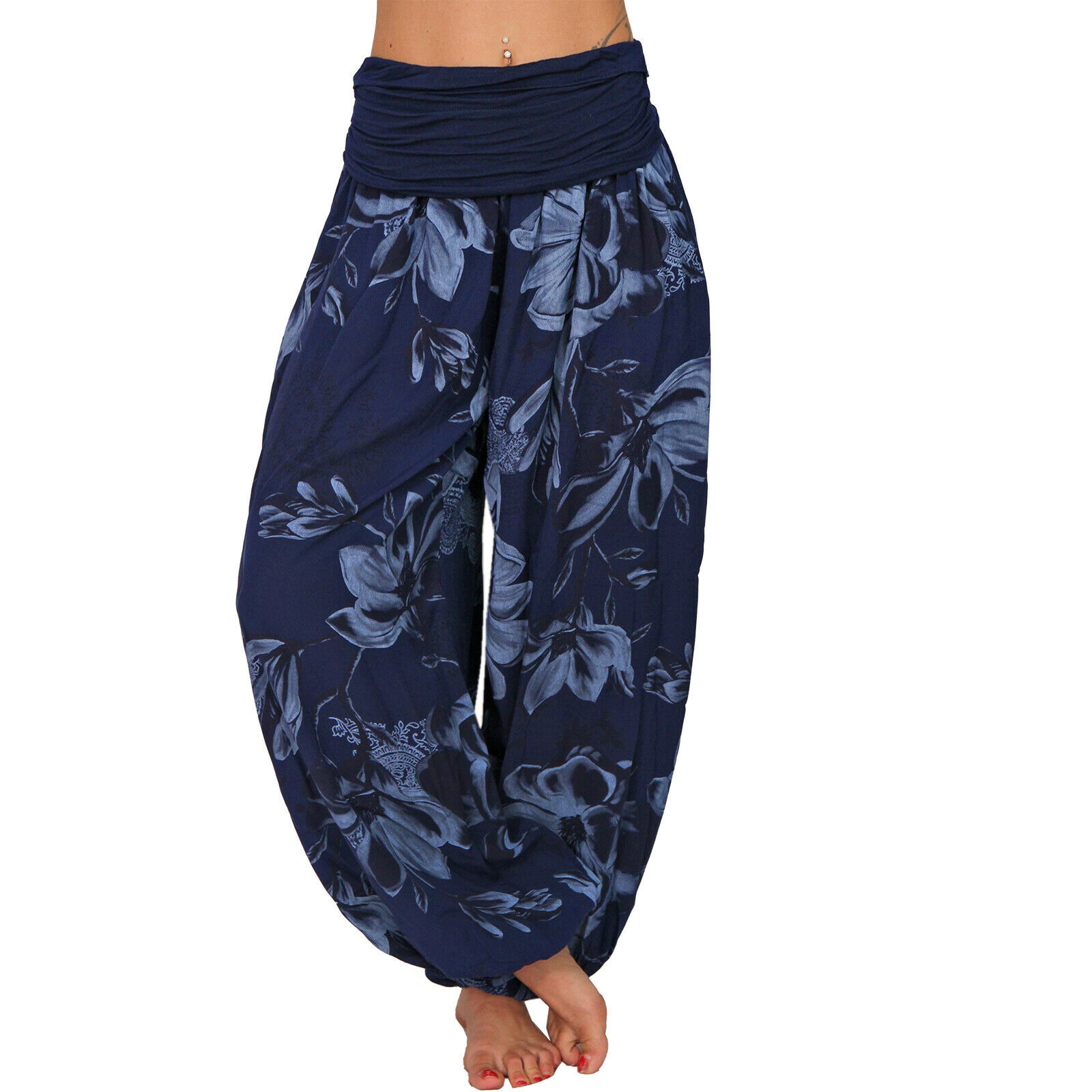 Pantalon Harem Femme Imprimé Ample Décontracté Jambe Large Baggy Tendance Esthétique Rétro Cargo Jogger Parachute Vêtements Féminins