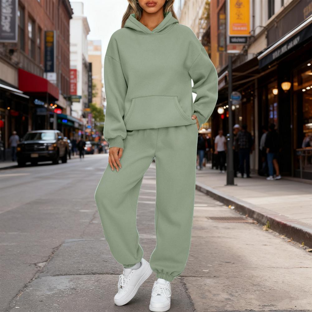 Ensembles pour femmes sweats à capuche pantalons 2 pièces tenues vêtements de sport esthétiques survêtement grande taille rose survêtement