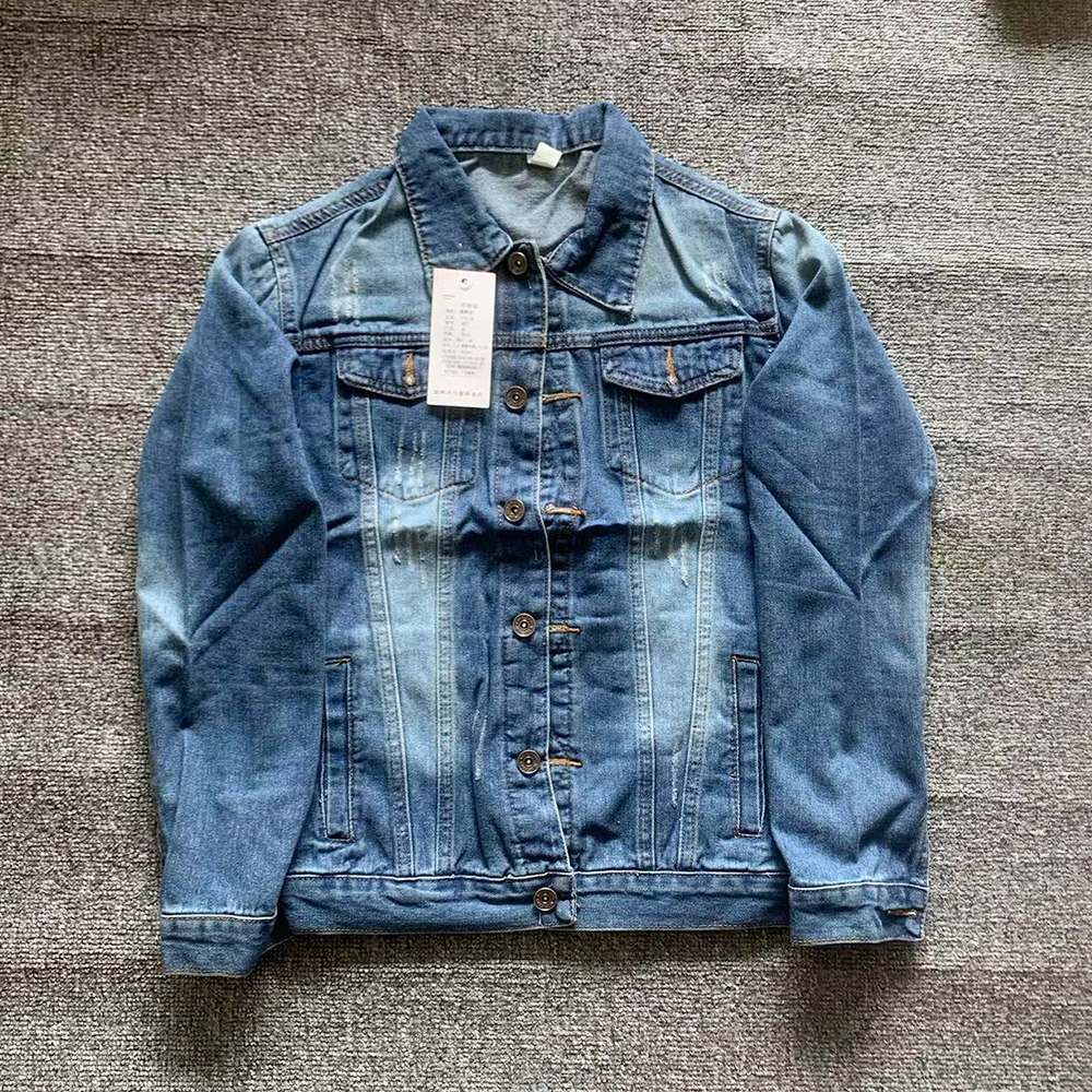 Vestes en jean brodées pour hommes, streetwear bleu rétro, manteau mince déchiré, vêtements d'extérieur décontractés pour moto, printemps et automne