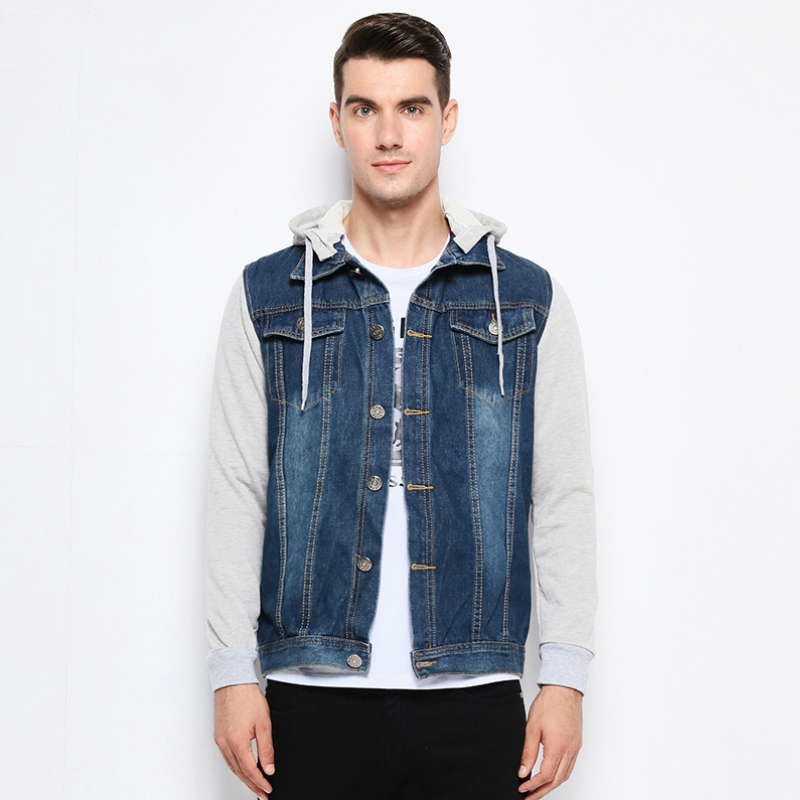 Veste en Jean à Capuche pour Homme, Style Cowboy Décontracté, Streetwear, à la Mode