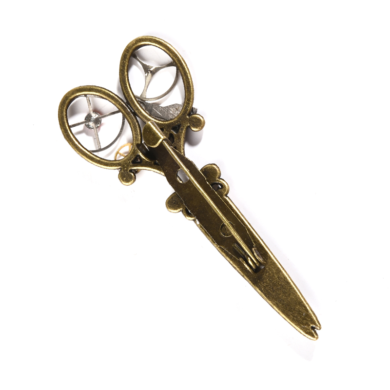 Pince à cheveux en ciseaux Steampunk pour filles, punk gothique, vintage, Lolita, vêtements de sauna pour dames, épingle à cheveux, broche de montre, accessoires pour cheveux, équipement rétro