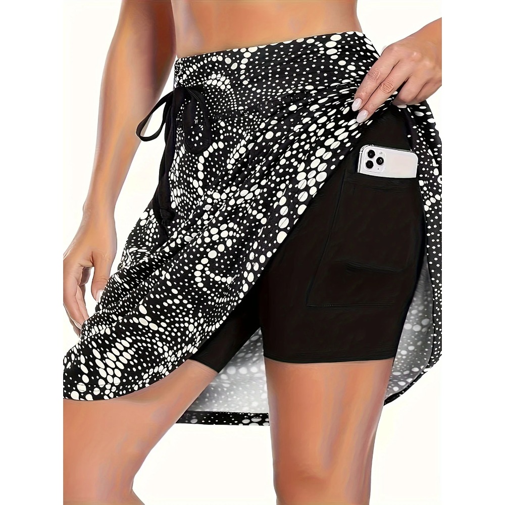 Grande taille 1XL-5XL nouvelle mode femme taille haute coupe ajustée a-ligne imprimé Shorts jupe dames taille haute a-ligne Mini jupe