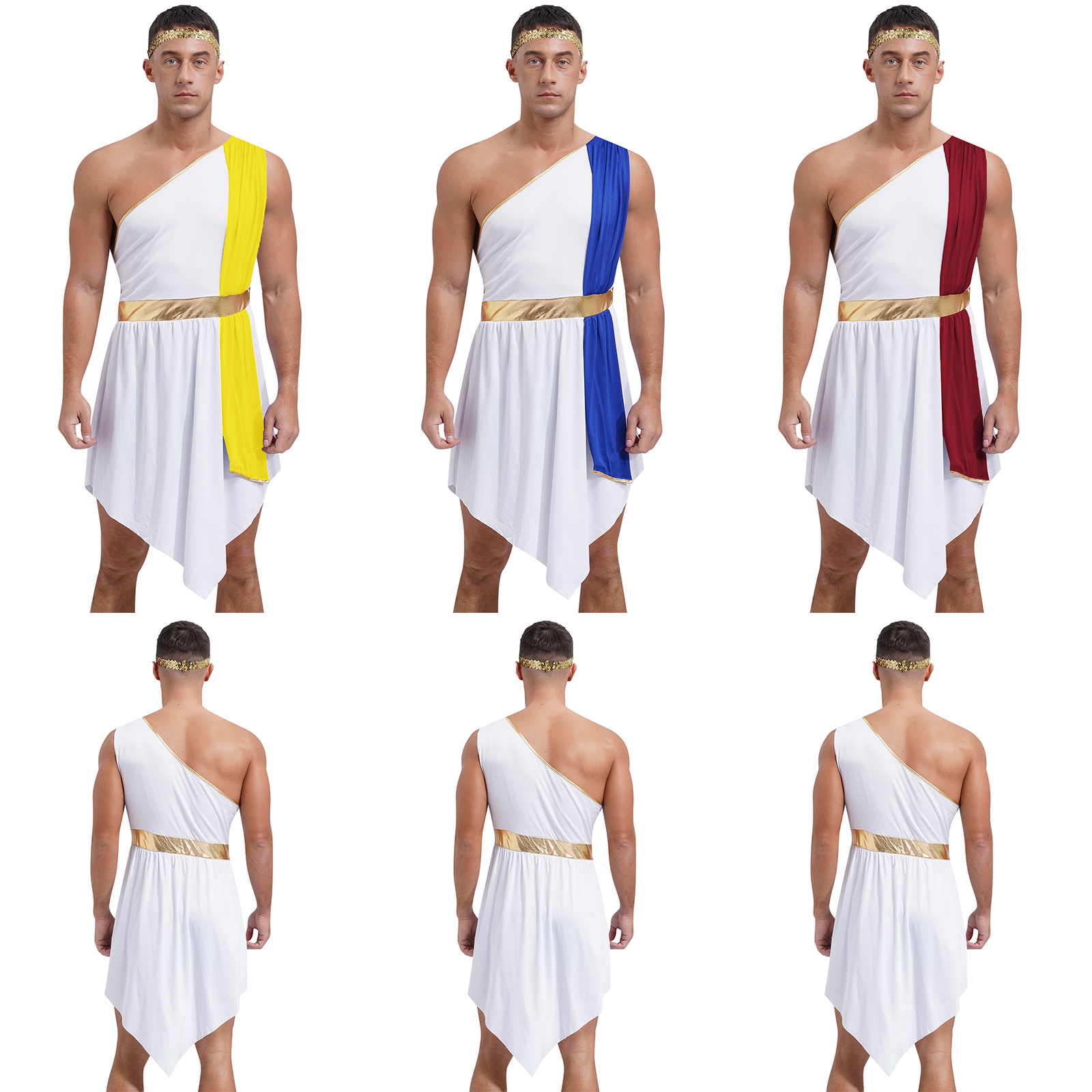 Costume de Cosplay de Dieu Romain Grec des Prairies pour Homme, Tenue d'Halloween, M. Toga, dérivPrince, Jeu en plis, Robe avec Bande de Sauna