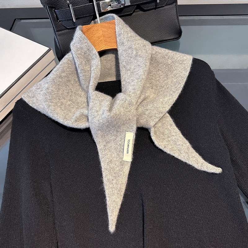 100% laine Style coréen tricoté écharpe triangulaire femmes hiver chaud foulard châle multi-fonctionnel foulard