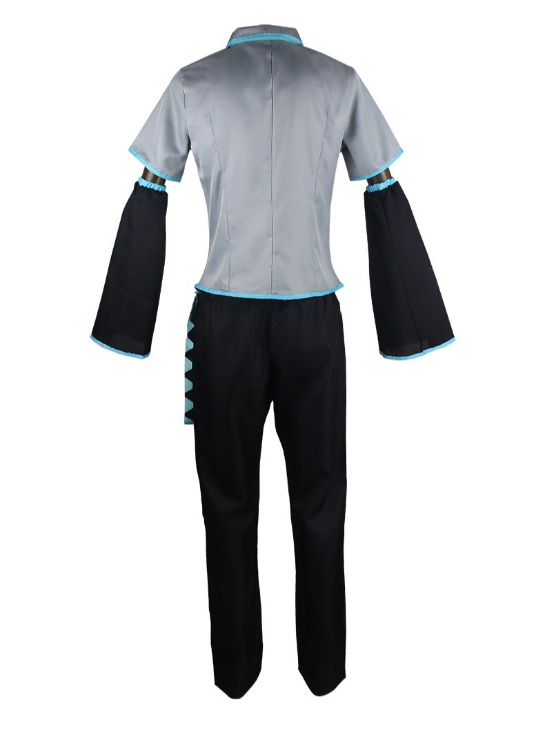 Costume de Cosplay Miku pour hommes, Costume gris en tissu, uniforme de Style masculin, chemise et pantalon, cravate, tenue complète, Performance Anime Cos