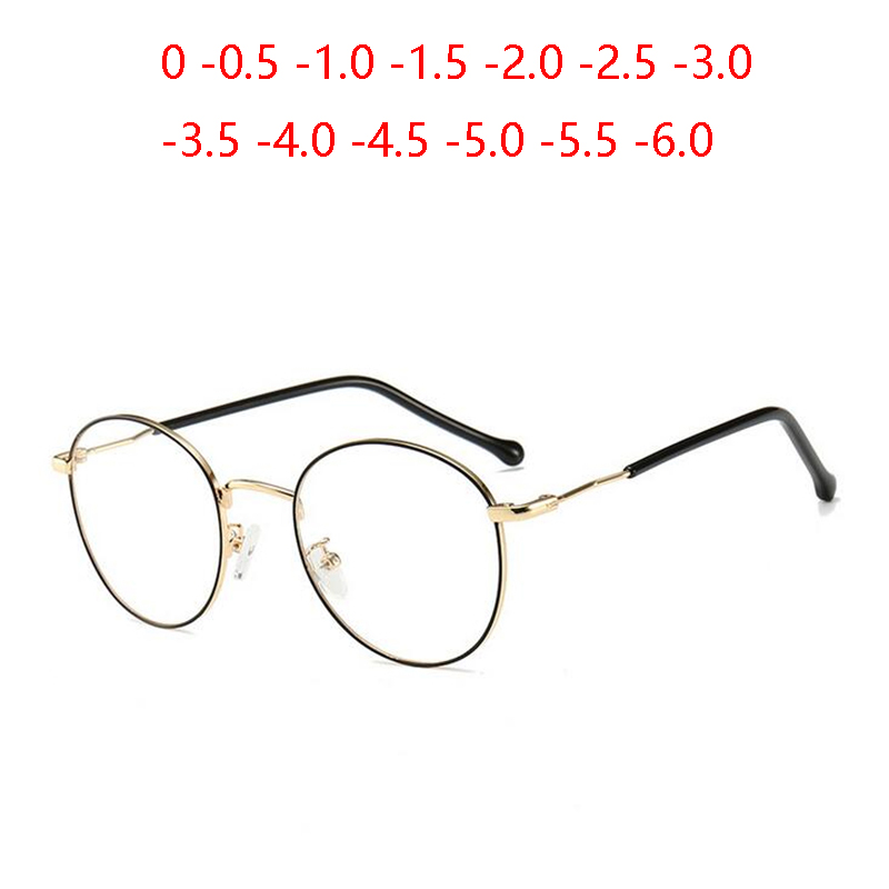 Lunettes de Prescription à lentille asphérique ovale 1.56 pour femmes et hommes, lunettes optiques pour étudiants, lunettes myopes 0 -0.5 -0.75 à-6.0