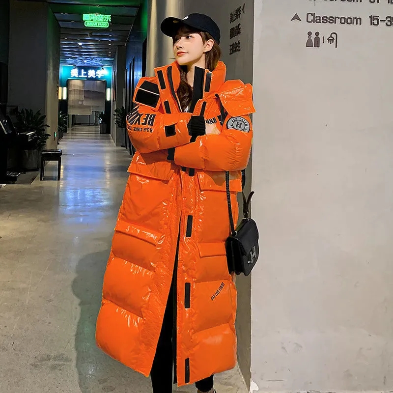 2025 nouvelles femmes Long coton manteau coréen lâche brodé chaud épaissir coton rembourré veste femmes hiver Parka manteau femmes vêtements d'extérieur