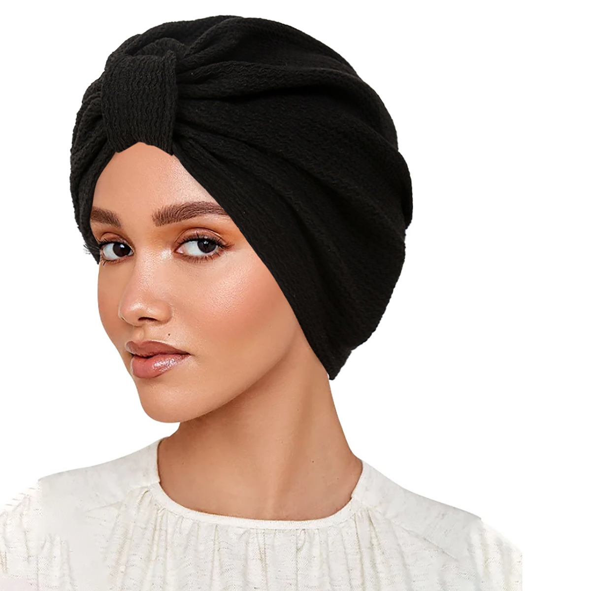 Turban indien à tête ronde pour femmes musulmanes, casquettes Hijab, bonnet, coiffure de mode, accessoires de vêtements islamiques, document solide