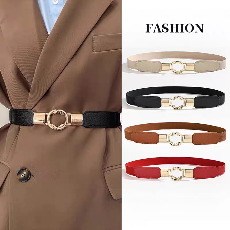 Ceinture rétro pour femme, ceinture élastique de bonne qualité, ceinture noire tendance, ceinture populaire pour robe, pantalon, ceinture décorative
