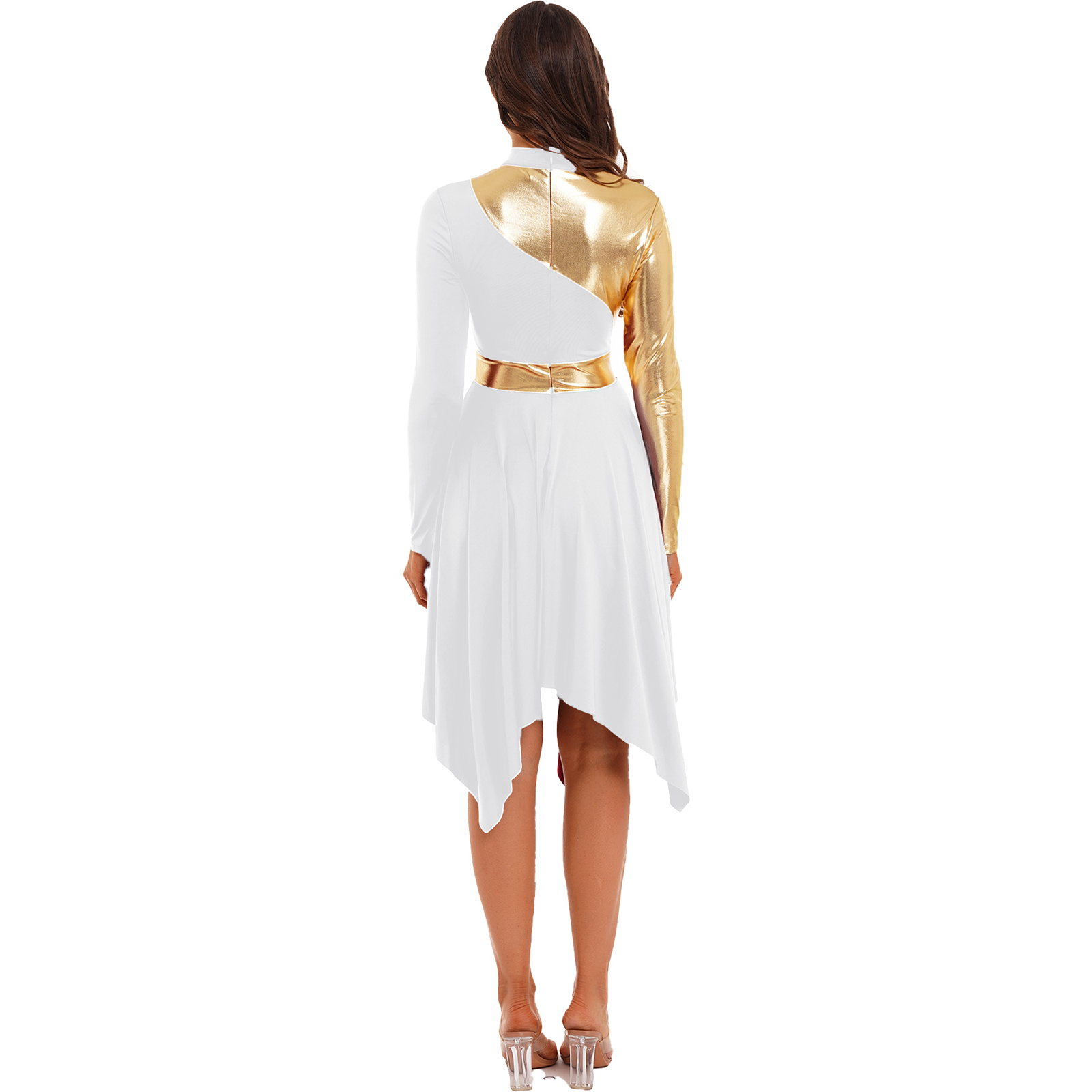 Costume de danse liturgique lyrique moderne pour femmes, robe tunique de culte pour chœur d'église avec pantalon large, tenue de scène