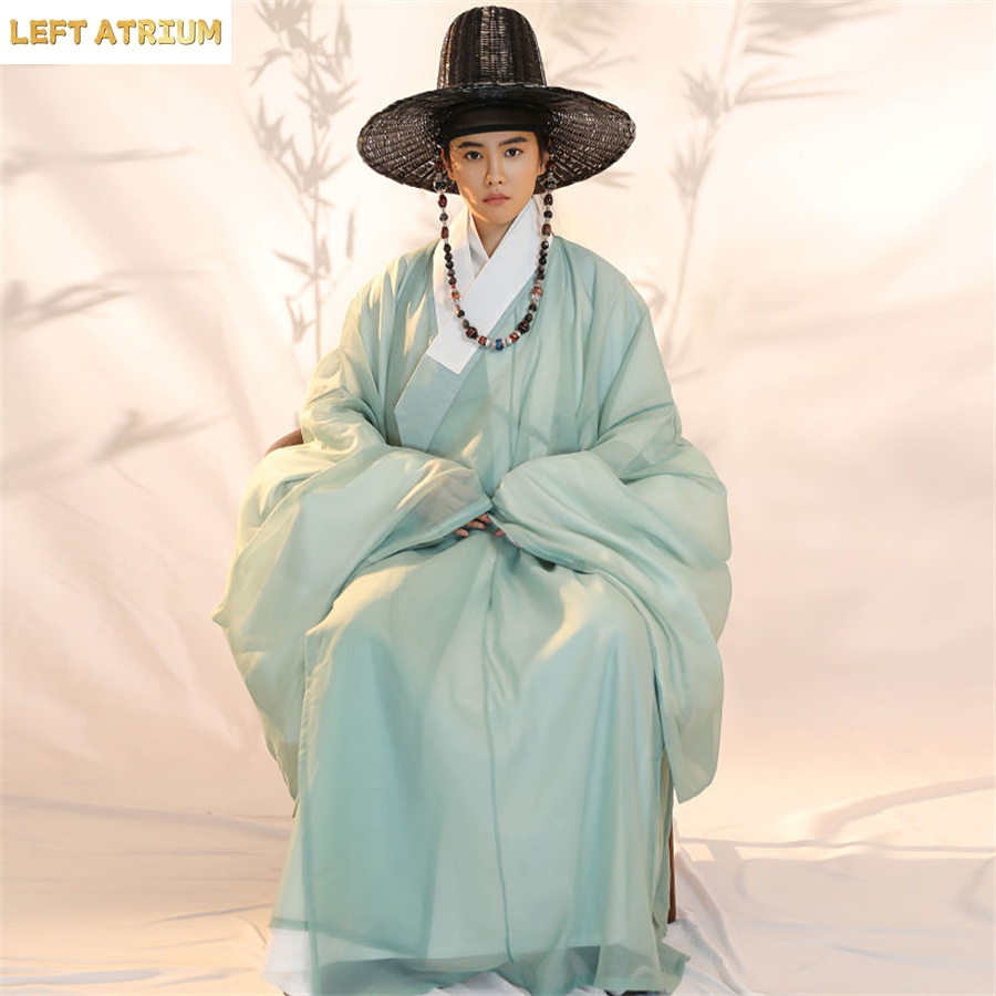 Hanbok pour hommes, Hanfu, vêtements traditionnels de la dynastie Ming, costume de scène pour la danse, vêtements traditionnels asiatiques anciens