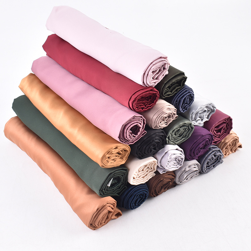 Foulard carré en satin mat pour femme, hijab uni, châle, écharpe, bandeau, bandana islamique