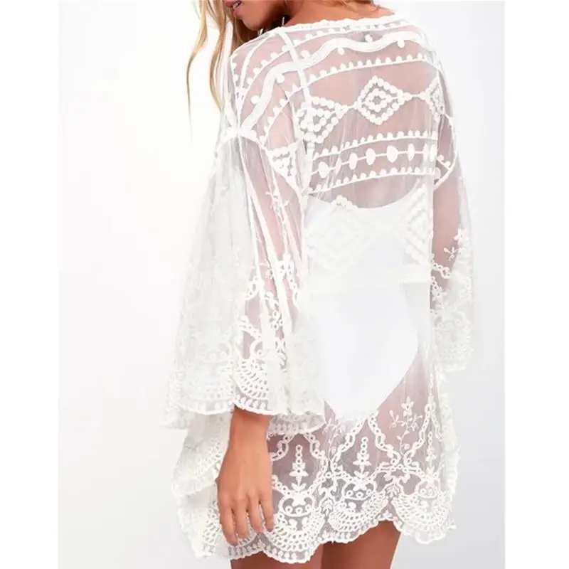 2023 dentelle plage paréo maillots de bain maillot de bain couvrir Playa paréo tuniques pour plage tunique maillots de bain femmes