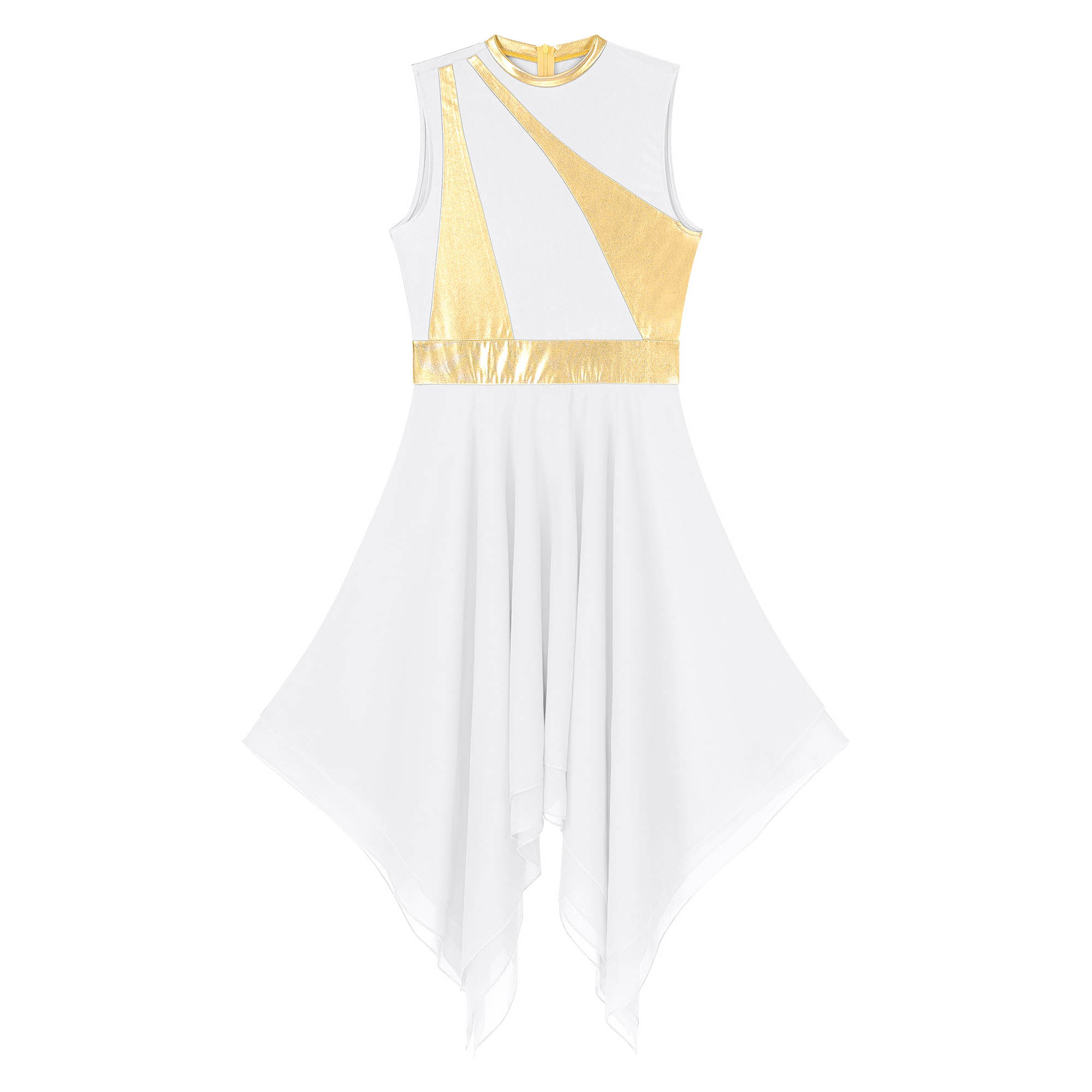 Robe de danse de louange pour femmes, style pull-over, costume de danse lyrique moderne, fermeture éclair invisible au dos, robe liturgique