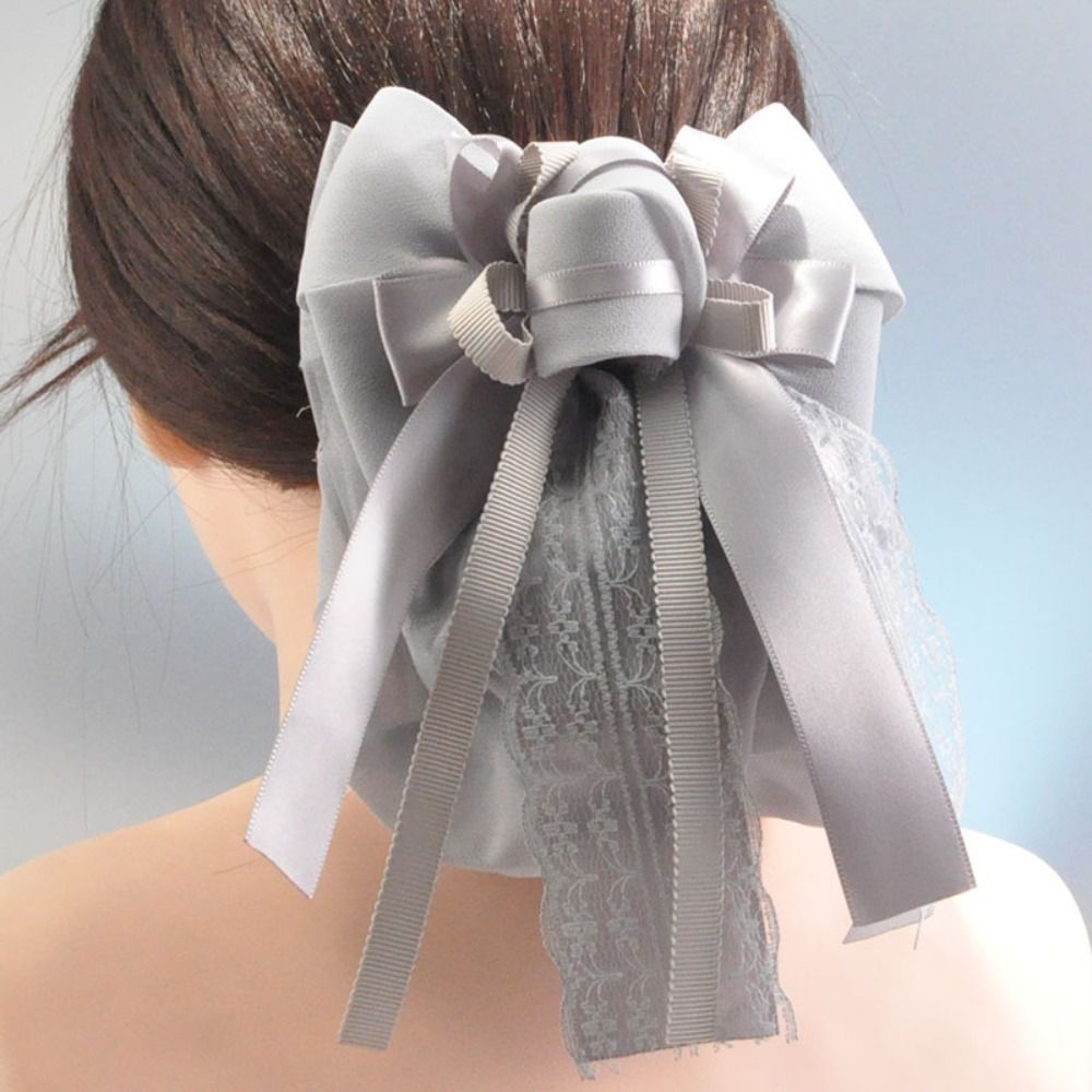 Élégant bonnet à nœud en ruban, élastique, classique, pour chignon, filet à cheveux, accessoire de coiffure pour infirmières, banque, restauration, pour femmes et filles