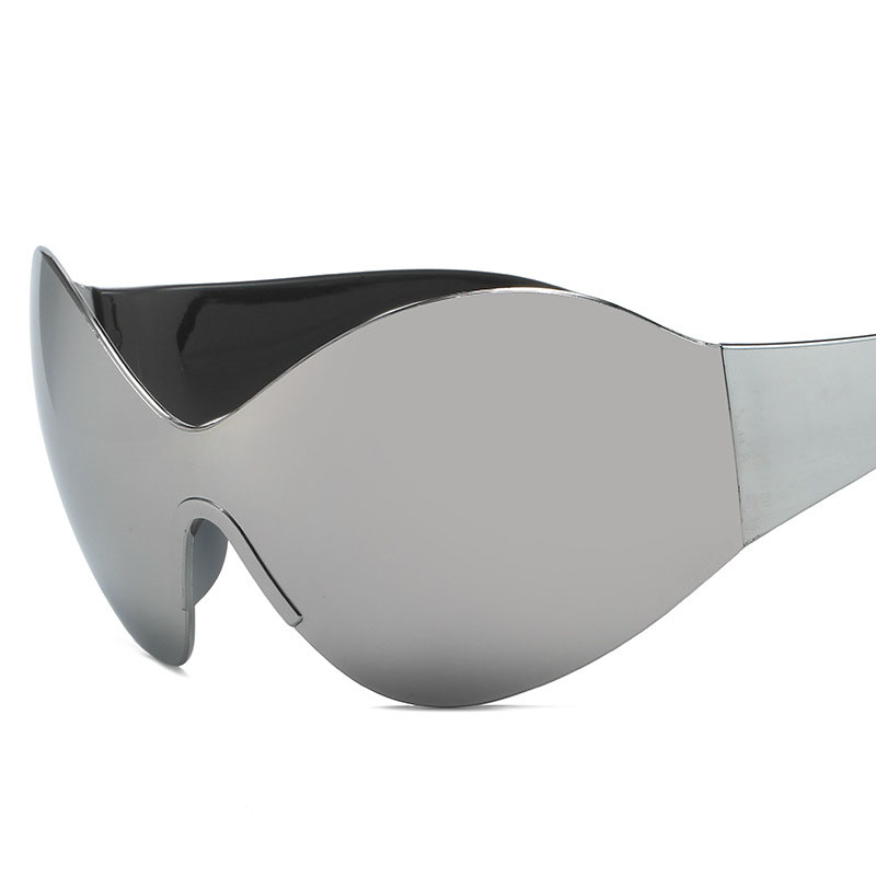 Lunettes de soleil de style punk Y2K pour hommes et femmes, lunettes de soleil de vélo cool, lunettes de soleil européennes et américaines