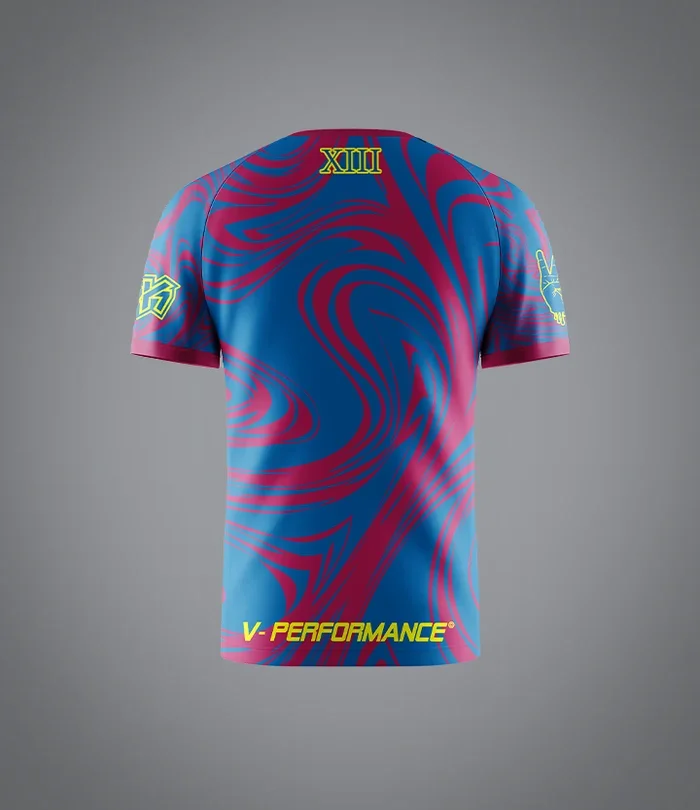 T-shirt à manches courtes et col rond pour homme VRUNK, ample, respirant, anti-humidité, avec impression 3D élégante