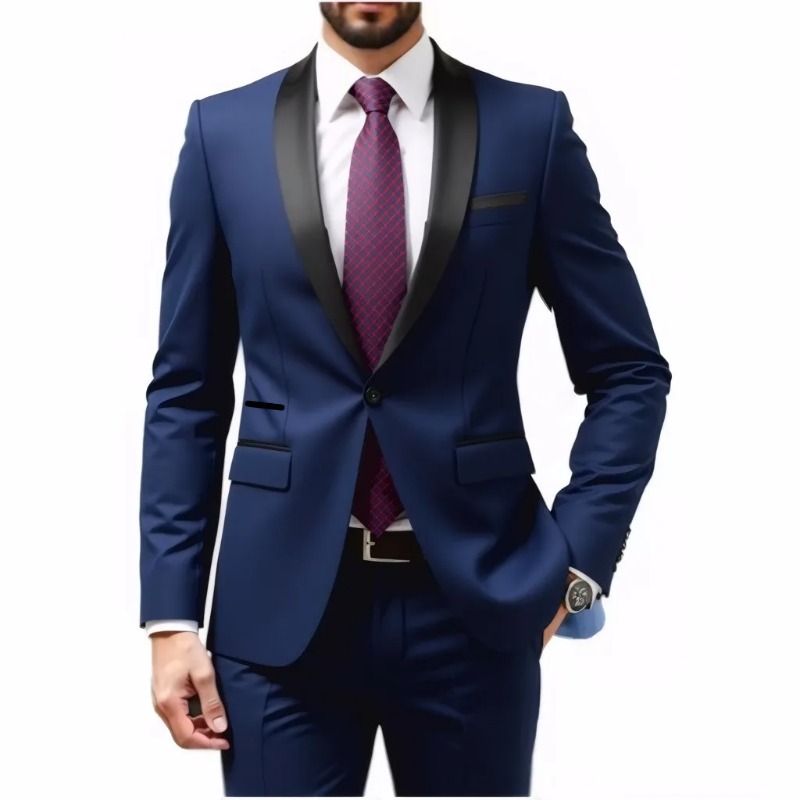 Ensemble de costume pour homme - Ensemble de costume formel pour homme - Ensemble 2 pièces pour tenue de marié - Tenue de mariage et de banquet d'affaires pour homme