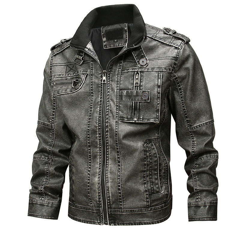 Vêtements en cuir pour hommes, automne et hiver. Stand-UR DistMurcia-Manteau en cuir personnalisé pour jeunes hommes, manteau de rue à la mode